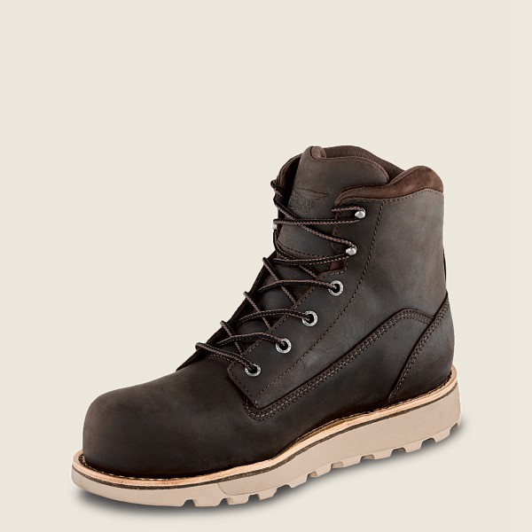 Safety Støvler Herre - Red Wing Traction Tred Lite - 6-Inch Waterproof Toe - Mørkebrune - FCBZWE-409